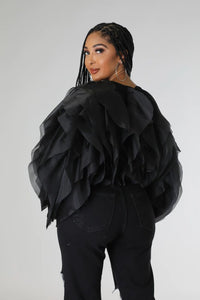 Limited less Black Ruffle To-2