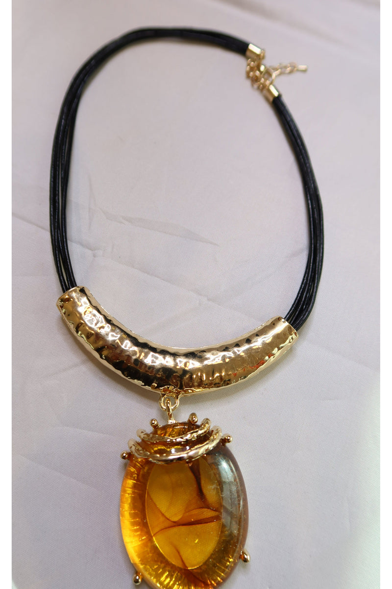 Citrine Yellow Stone Necklace