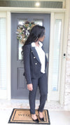 REAADY FOR THE OFFICE - 2 PIECE BLACK PANTS SUIT