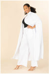 Solid White Cape with Matching Pants - 227 Boutique