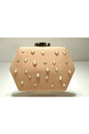 Apricot Clutch with Pearls