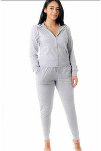 Yellow and Heather  Gray 2 Piece  Jogging  Set - 227 Boutique