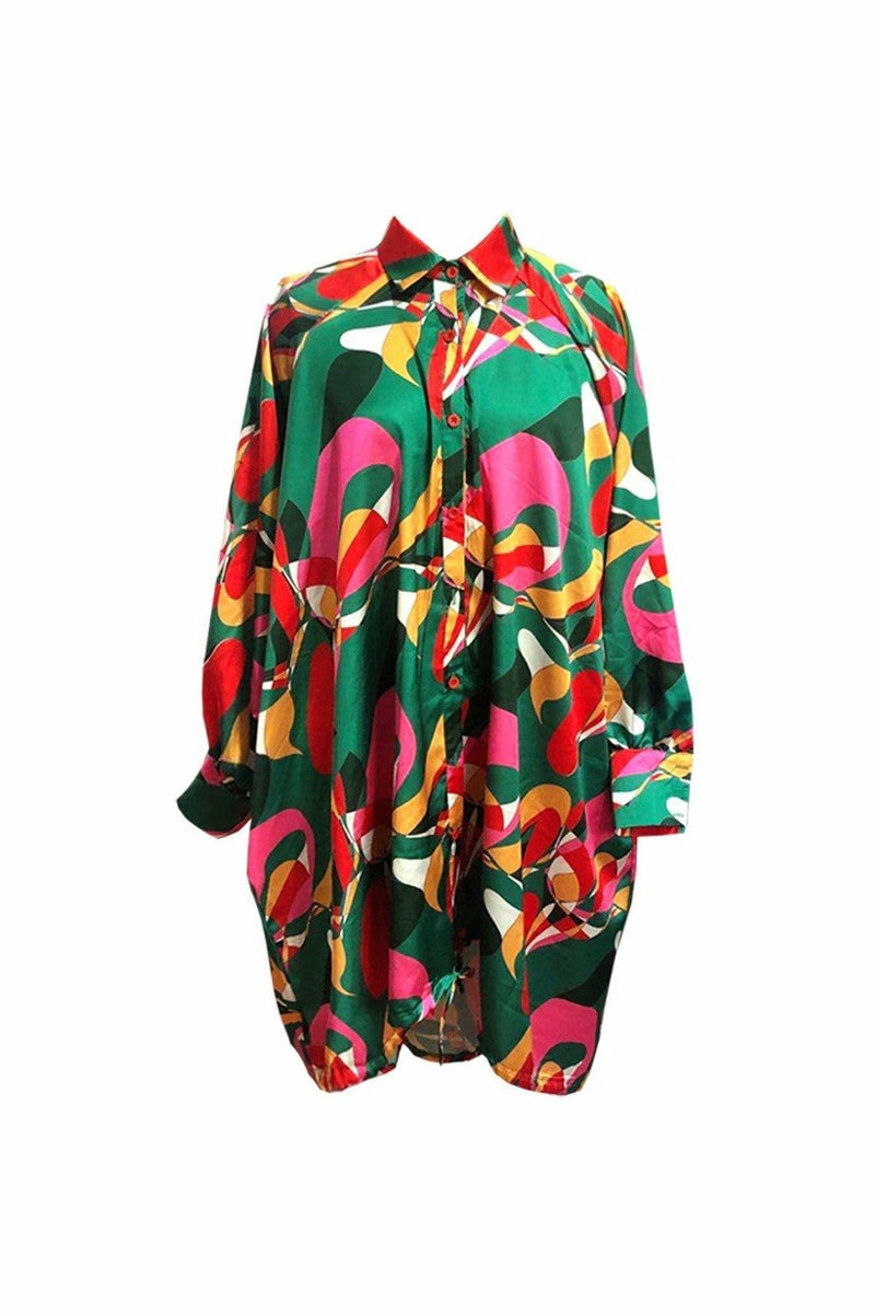 Oversize Multi Color Over Sized Dress or Top - 227 Boutique