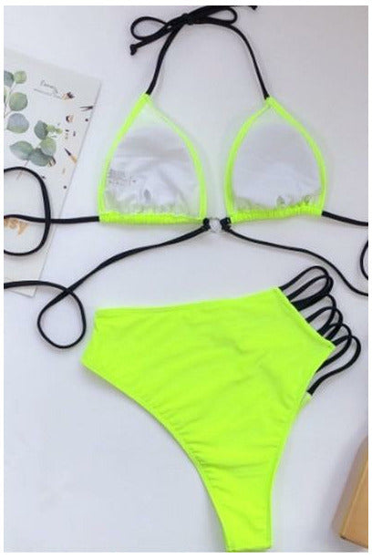 New Swimsuit Lady Split Neon Bikini  - 227 Boutique