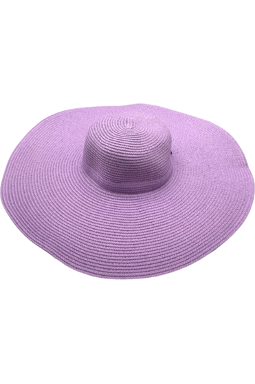 Large Straw Hat - Lavender - 227 Boutique