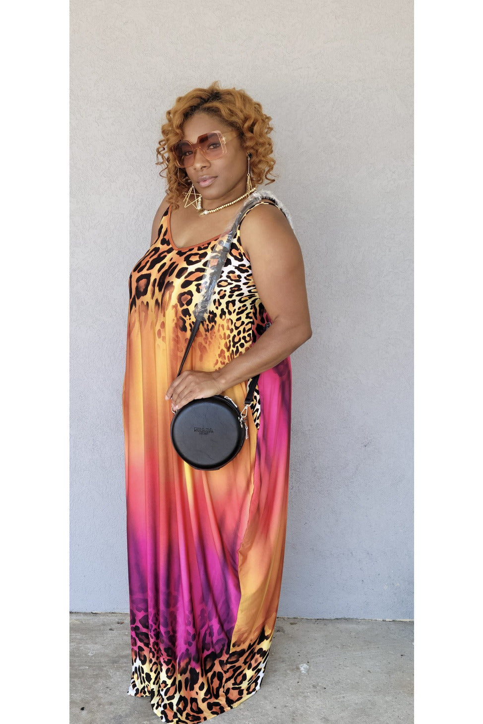 Cheater Curvy Dress for Ladies - Leopard Printed Maxi - 227 Boutique