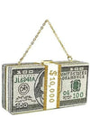 100 Bill Purse Bling !!Bling Square Rhinestone Money Cross Bag - 227 Boutique
