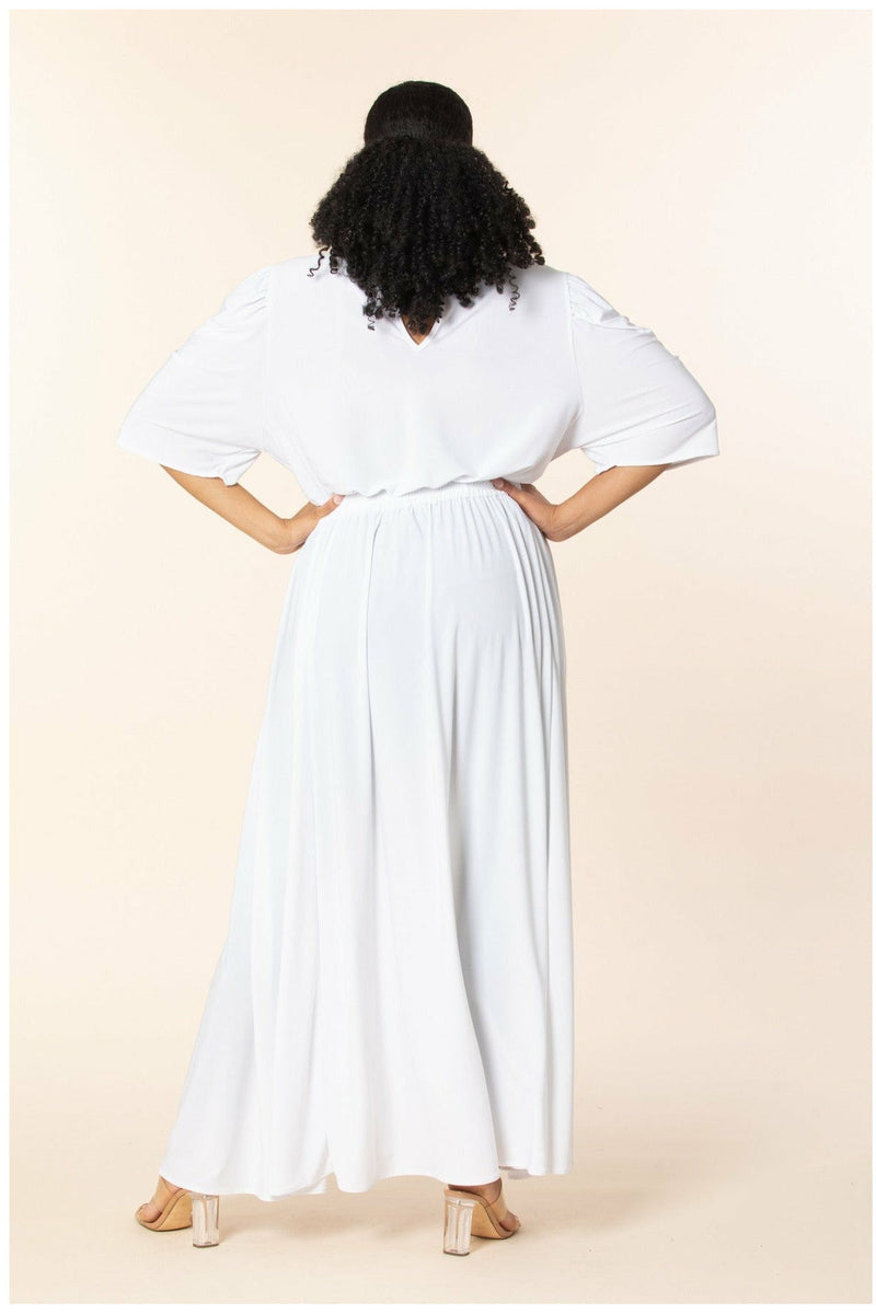 Curvy White High Low Top - 227 Boutique