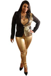 HAVE IT TWO WAYS- SEQUENCE GOLD AND BLACK TWO TONE BLAZER